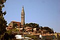 Ansicht von Rovinj Altstat mit der Kirchturm der Heiligen Euphemia