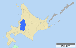 Sorachi'nin Hokkaidō'daki konumu