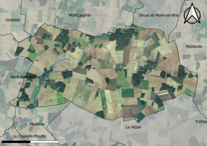 Carte orhophotogrammétrique de la commune.