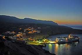 Le port de Potamos sur l'île d'Anticythère