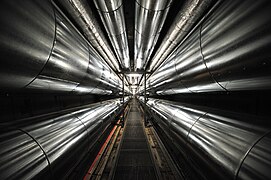 District heating tunnel in Copenhagen, Denmark