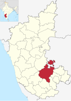 Localizacion del districte de Tumkur en Karnataka