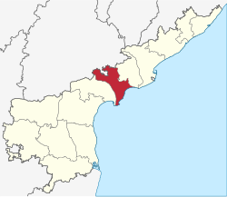 Location of Krishna district in Andhra Pradesh