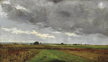 Landscape with storm clouds, 1881, private collection