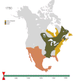Territorial evolution of North America (1750-2008)