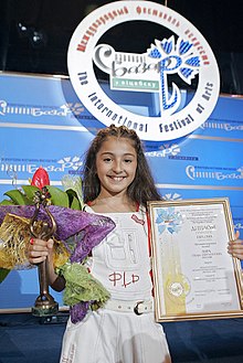 Russia's Lara, 10, won the Grand Prix and the Lira special prize during the Sixth Children's International Music Contest Vitebsk-2008, part of the Slavyansky Bazar Music festival in Vitebsk