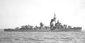 USS Caperton (DD-650) off Boston in 1943
