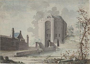 The Halle Gate in 1786, watercolour painting by Paul Vitzthumb