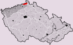 Děčínská vrchovina na mapě Česka