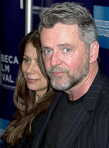 L'actor y productor cinematografico estausunidense Aidan Quinn con a suya muller, l'actriz Elizabeth Bracco, en 2009