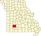格林縣在密蘇里州的位置