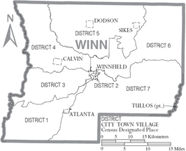 Kaart van Winn Parish