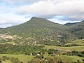 Mount Kembla rises above the narrow coastal plain at Wollongong