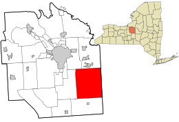 Location in Onondaga County and the state of New York.