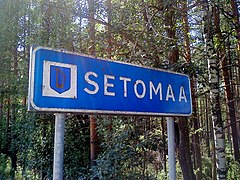 Znak graniczny regionu Setomaa.