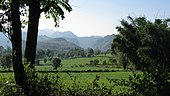 Hilly landscape in Kalaw area, Shan Hills, Myanmar