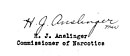 Firma di Harry Jacob Anslinger