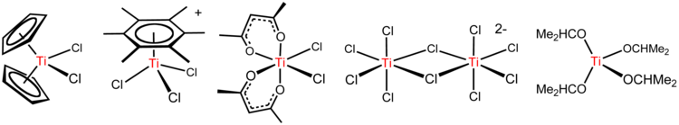 Diversos derivats de tetraclorur de titani