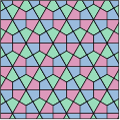 Drachenvierecke mit je zwei rechten Winkeln und je einem von der Symmetrieachse geschnittenen 60°-Winkel