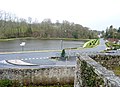 L'étang de Quintin vu des jardins du château.