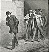 A contemporary newspaper illustration of "Jack the Ripper"