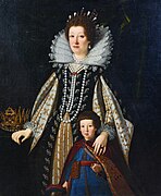Портрет Марии Маддалены и её сына Фердинандо в польском костюме. Ок. 1623. Институт искусств, Флинт, США