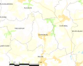 Mapa obce Guipronvel