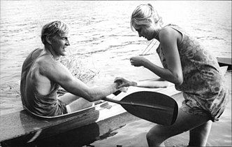 Anna checking Rolf's heart rate in 1968