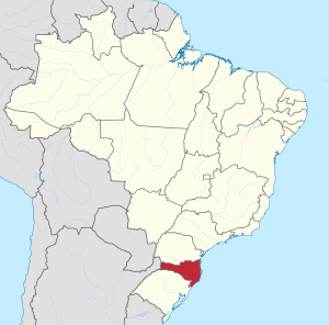 Localização de Santa Catarina no Brasil
