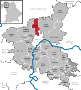 Kaart van Dittelbrunn