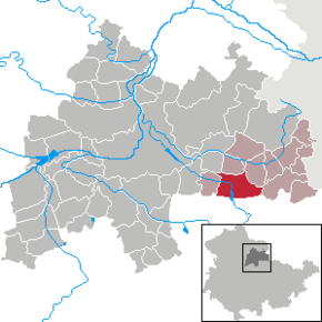 Poziția Großbrembach pe harta districtului Sömmerda