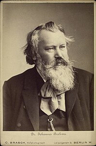 Johannes Brahms with a large beard and moustache.