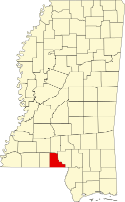 Karte von Walthall County innerhalb von Mississippi