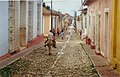 A typical colonial street in October 2000.