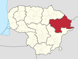 Contea di Utena – Localizzazione