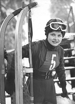 Ortrun Enderlein bei den DDR-Meisterschaften 1965 in Oberhof