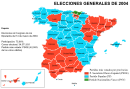 Distribució del vot a les eleccions espanyoles de 2004