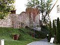 Stadtmauer mit teilweise erhaltenen Schalentürmen und Resten eines rechteckigen Vollturms (Butterturm)