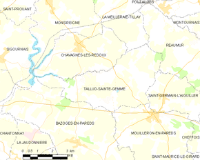 Poziția localității Tallud-Sainte-Gemme