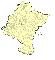 Localização do município de Legarda em Navarra