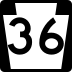 Pennsylvania Route 36 marker