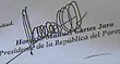 Signature de Horacio Cartes