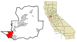 Location in Solano County and the state of California