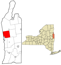 Location in Washington County and the state of New York.