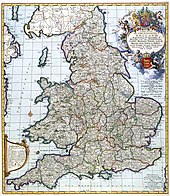 Historická mapa Anglie