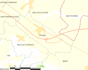 Poziția localității Oulmes