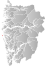 Fedje markert med rødt på fylkeskartet
