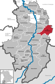 Poziția Oy-Mittelberg pe harta districtului Oberallgäu