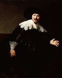 Rembrandt, Portret mężczyzny wstającego z krzesła, 1633