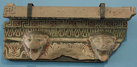 Section of terracotta sima frieze, Paestum Museum